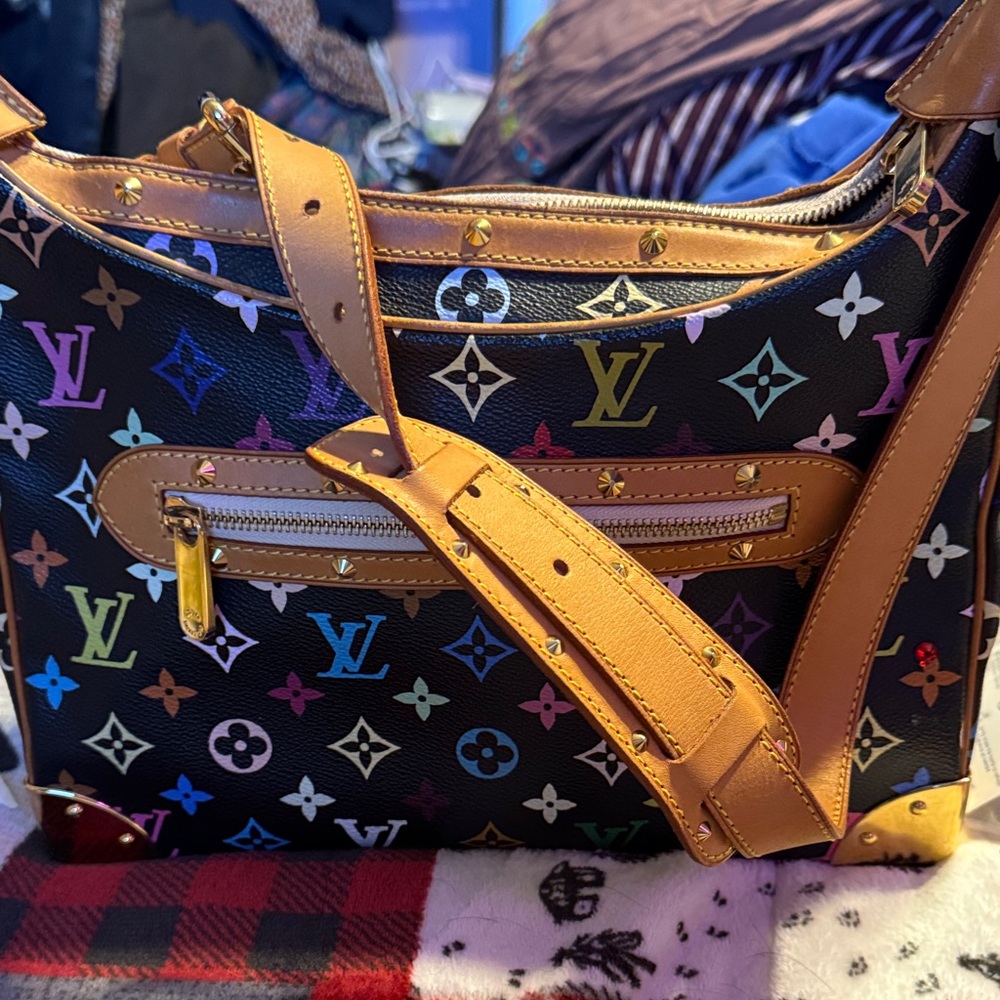 Louis Vuitton Black Multicolor Monogram Shoulder Bag - Picture 6 of 6